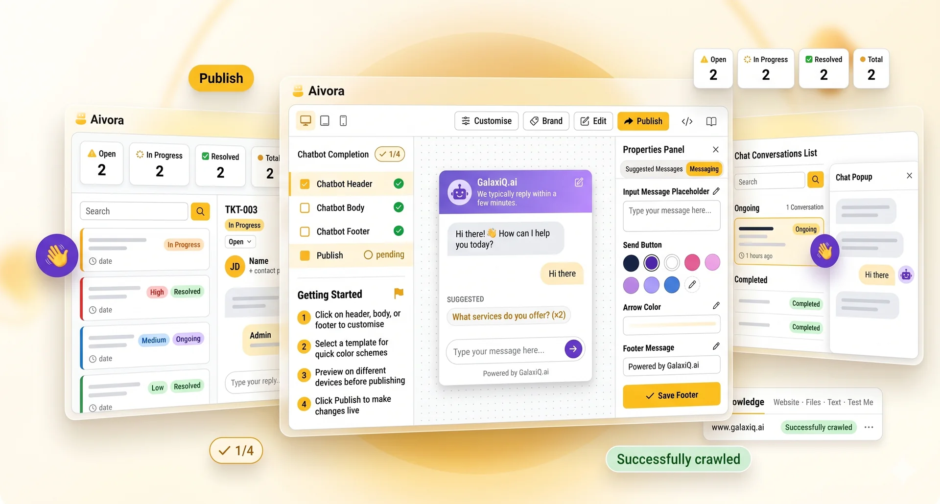 AI Assistant interface automating workflows