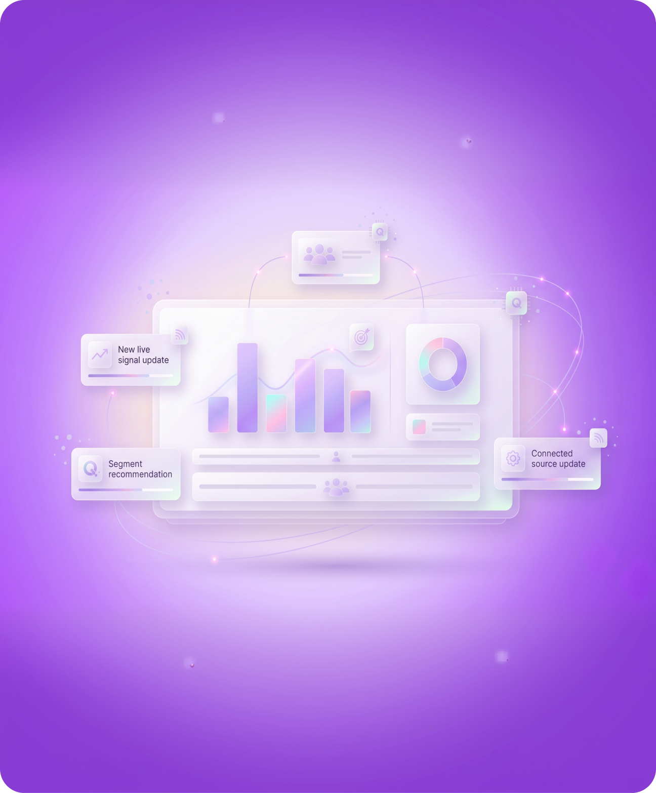 EdgeIQ digital command centre with live signals, segment recommendations, and connected data sources